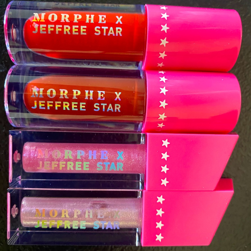 Jeffree Star mini lipstick and lip gloss.